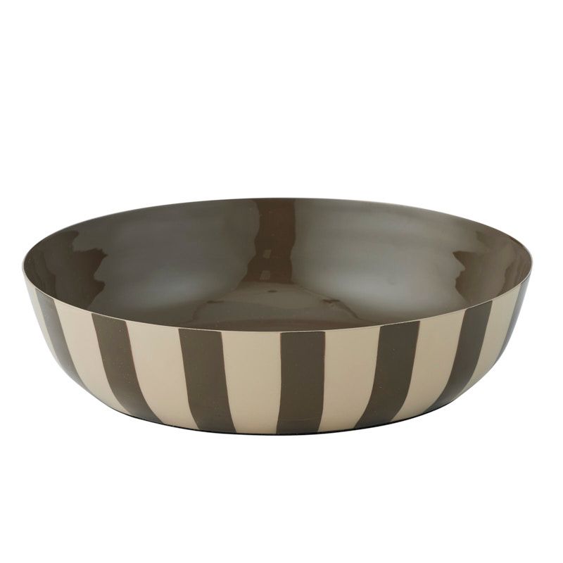 Assemble Linear Metal Bowl Tan/Chocolate