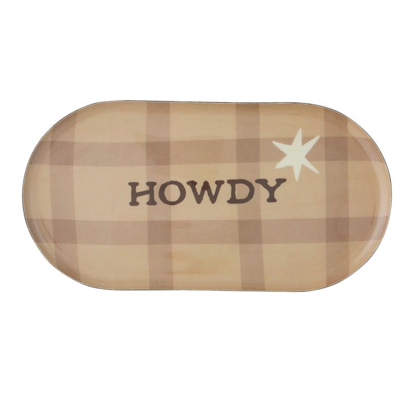 Assemble Howdy Metal Tray Tan/Chocolate