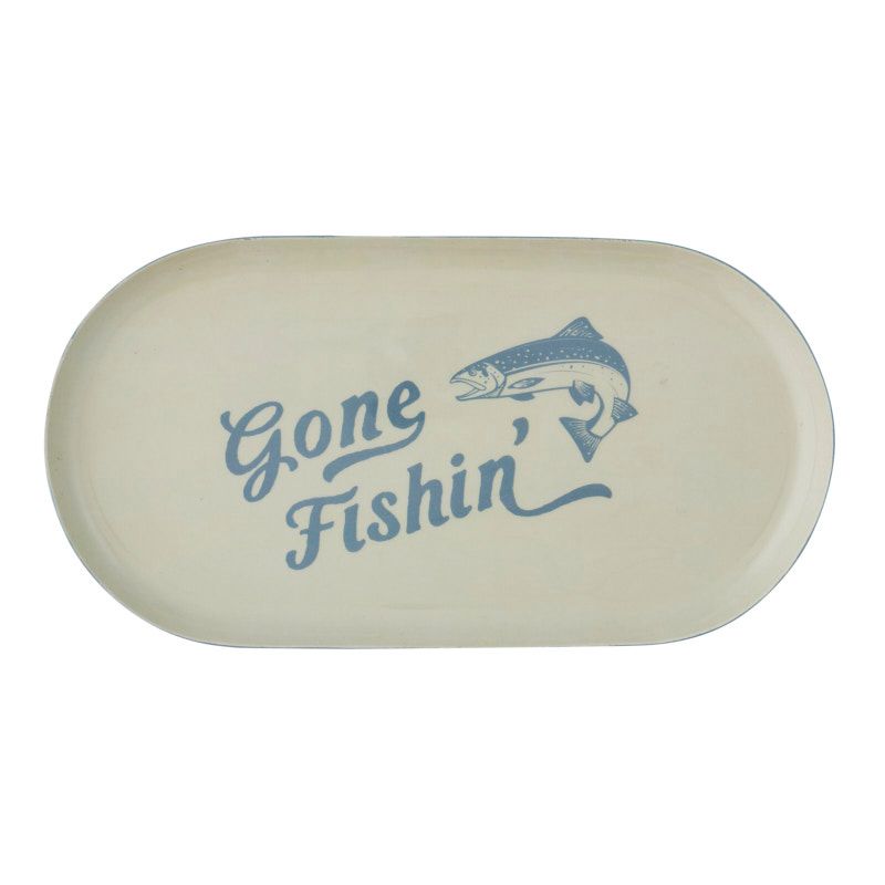 Assemble Gone Fishing Metal Tray Iv/Blue