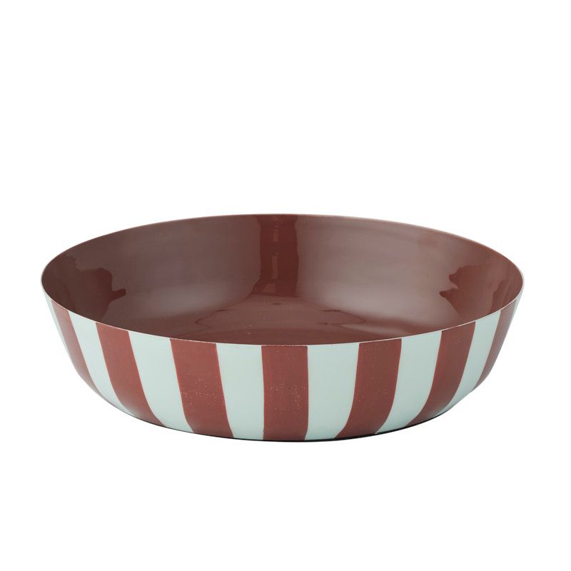Assemble Linear Metal Bowl Mint/Rust
