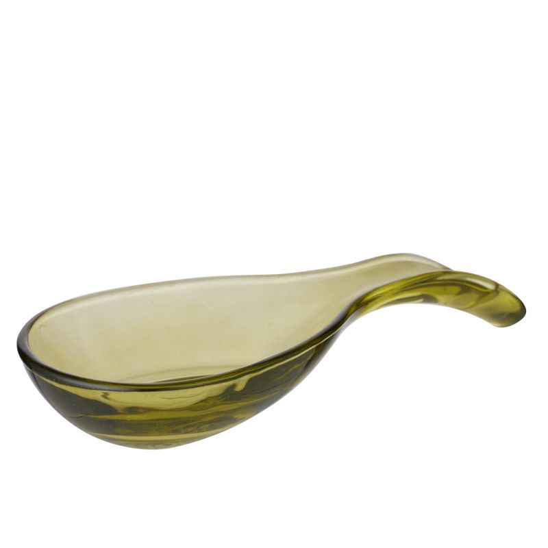 Assemble Lia Glass Spoon Rest Green
