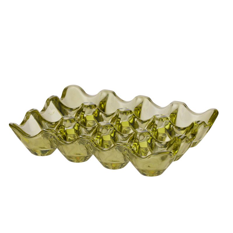 Assemble Lia Glass 12 Egg Tray Green