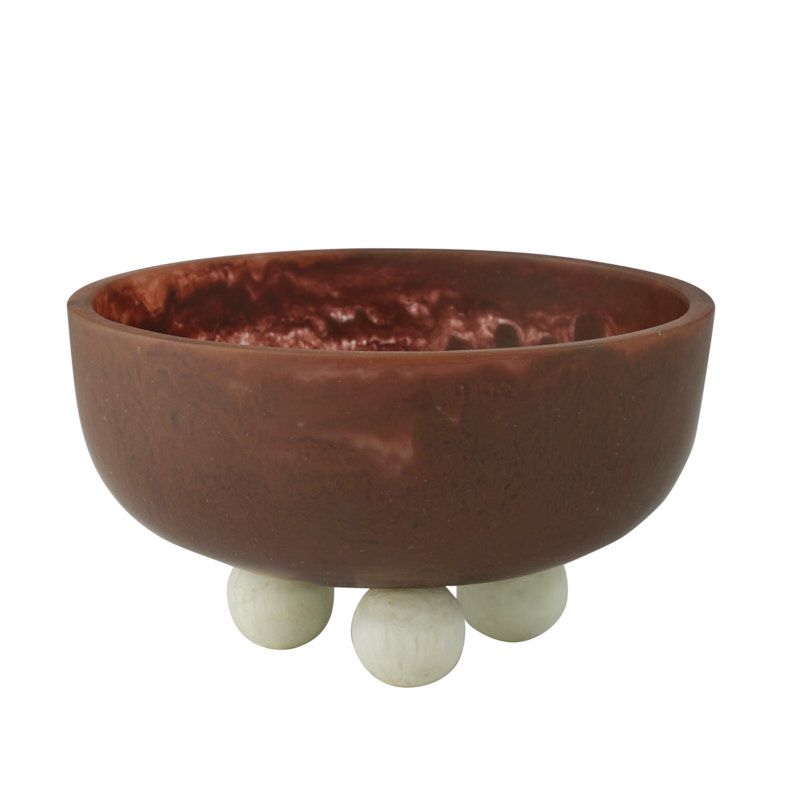 Assemble Kip Resin Footed Bowl Cocoa/Iv
