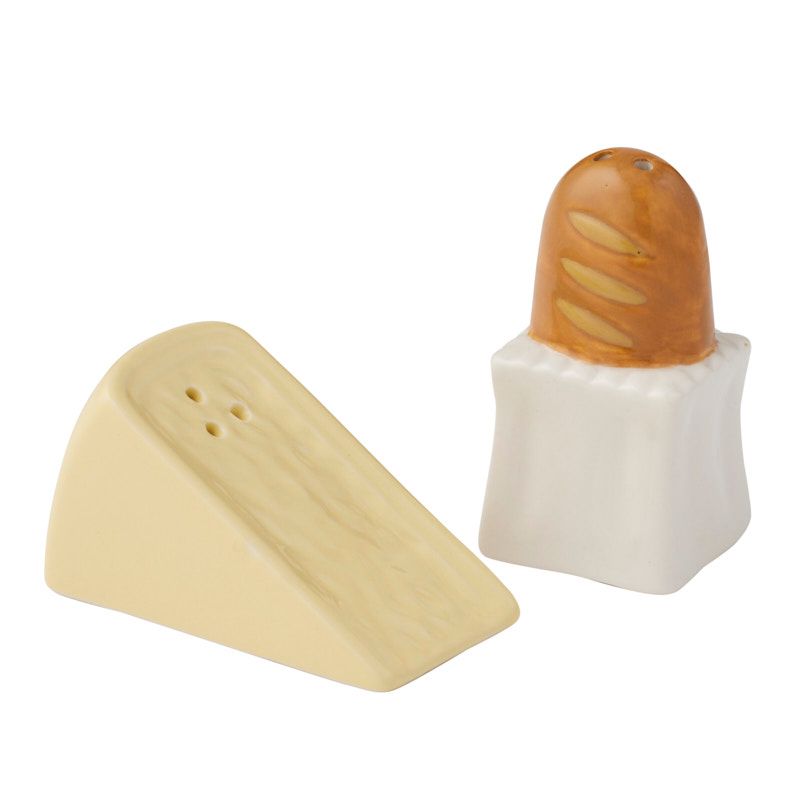 Assemble Baguette & Brie Set of 2 Ceramic S&P