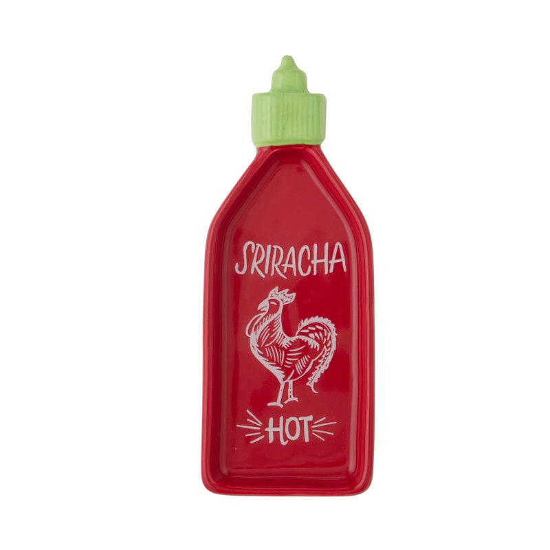 Assemble Hot Sauce Ceramic Plate Red