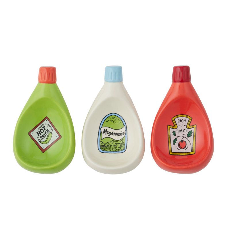 Assemble Condiment Ceramic Dip Bowls 3 Assorted