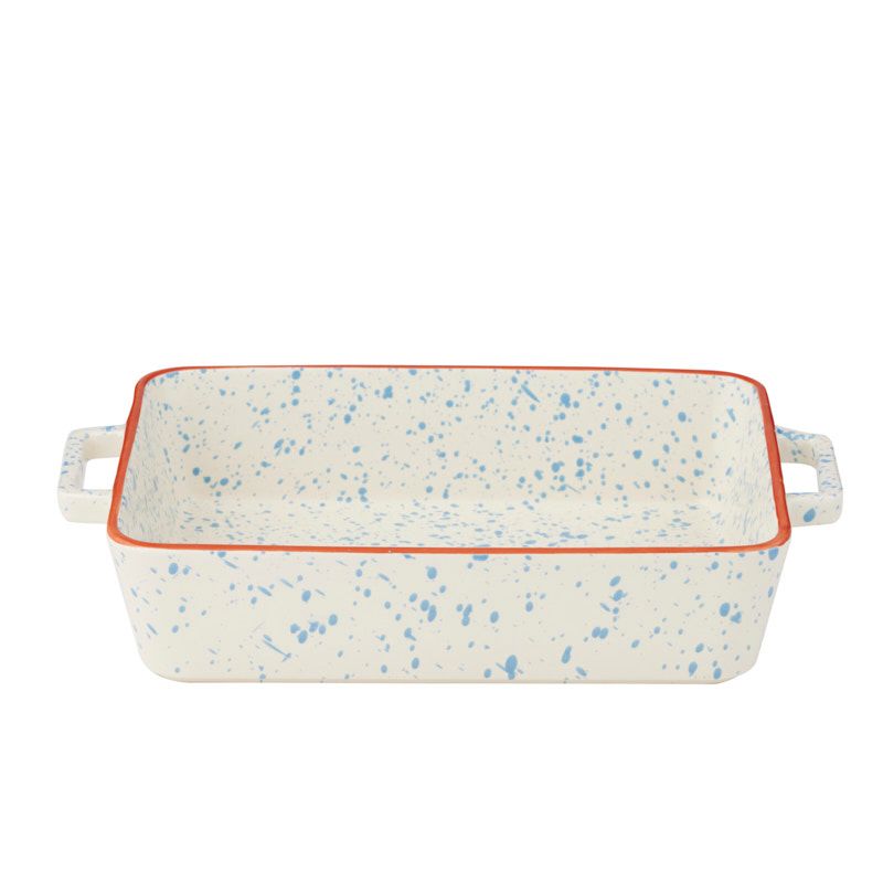 Assemble Turin Ceramic Baker 28x20x7cm Sky/Red