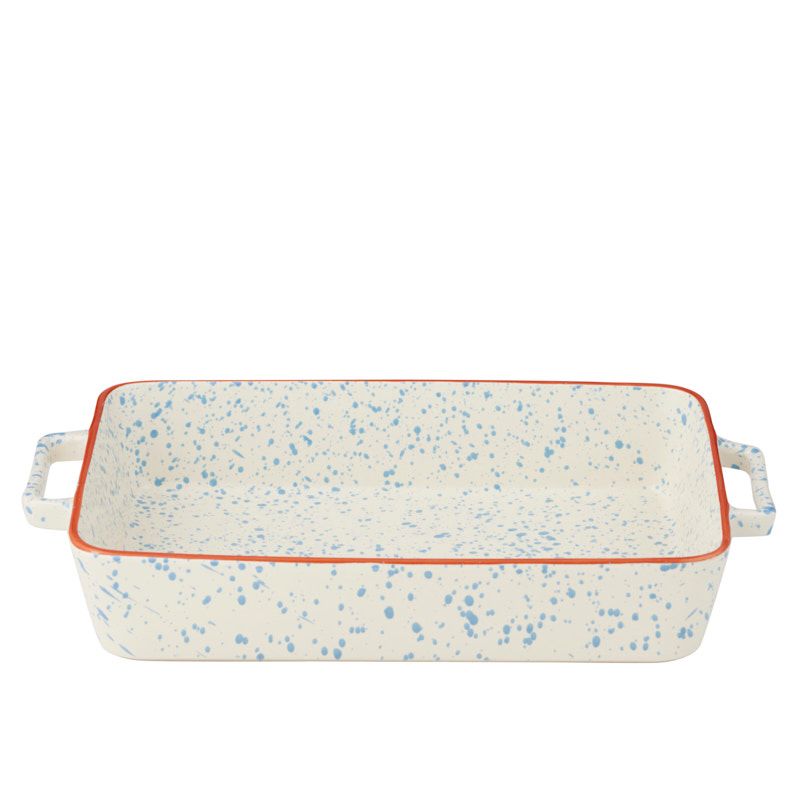 Assemble Turin Ceramic Baker 36x24x7.5cm Sky/Red