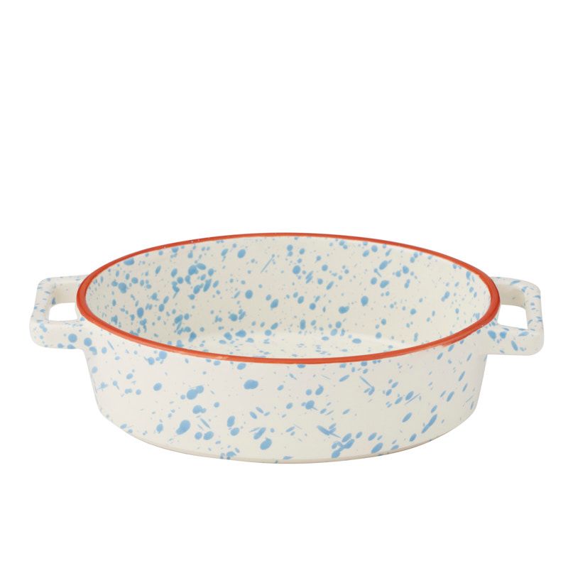 Assemble Turin Ceramic Oval Baker Sky/Red