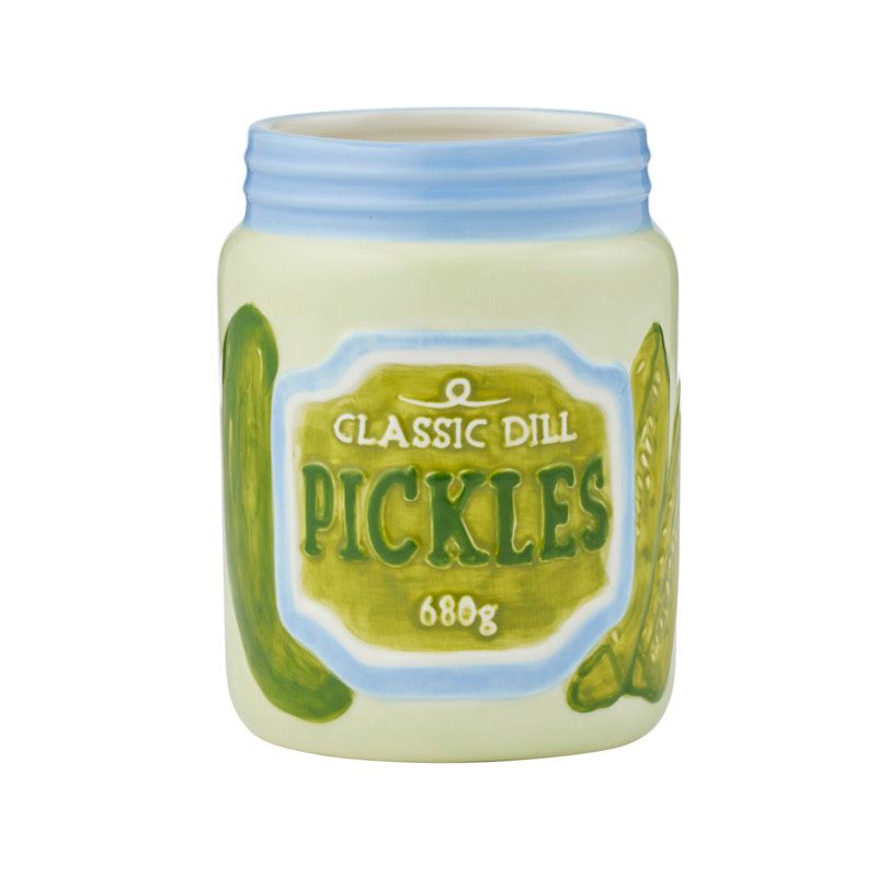 Assemble Pickles Ceramic Utensil Holder Olive