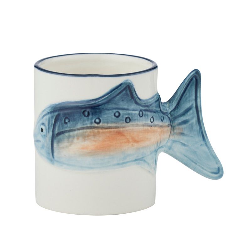 Assemble Corsica Ceramic Fish Mug Blue/Red