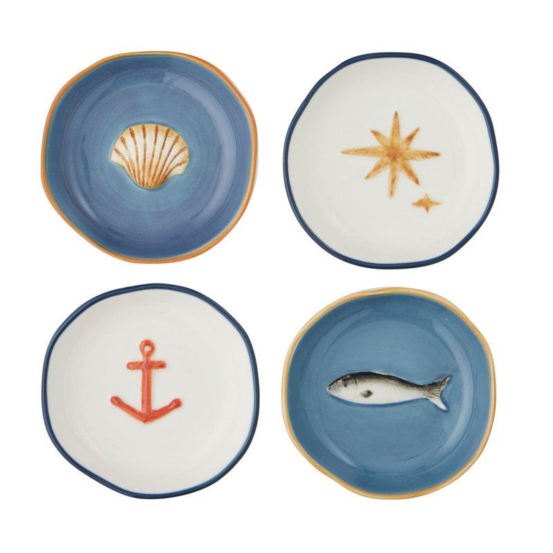 Assemble Cove Ceramic Dish Blue 4 Assorted