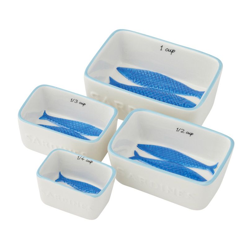 Assemble Sardine Set of 4 Ceramic Measuring Cups