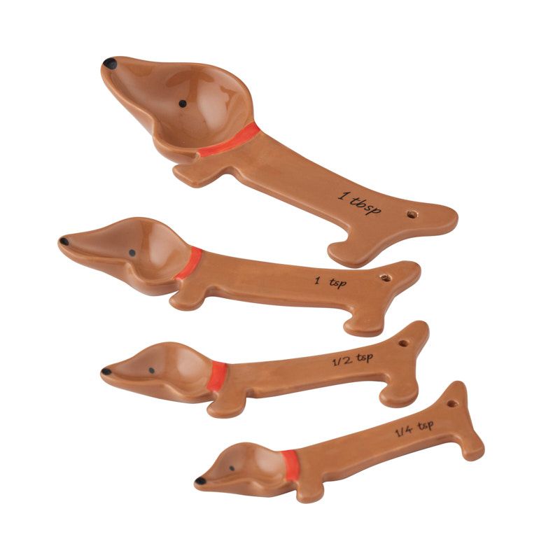 Assemble Dachshund Set of 4 Ceramic M'Spoons