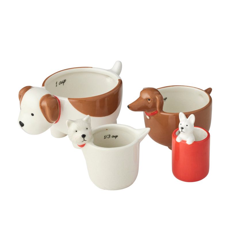 Assemble Walkies Set of 4 Ceramic Measuring Cups