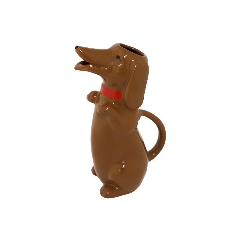 Assemble Dachshund Ceramic Jug Brown