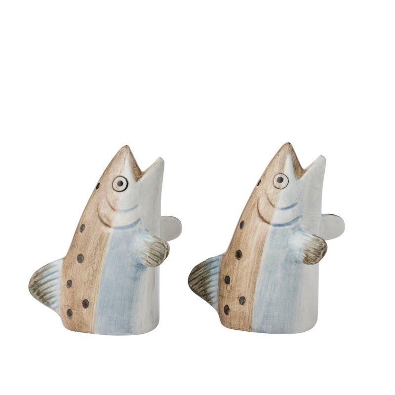 Assemble Trout Set of 2 Ceramic S&P Shakers