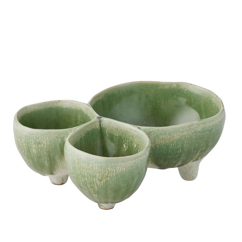Assemble Urna Ceramic Dish 21x16x7.5cm Olive