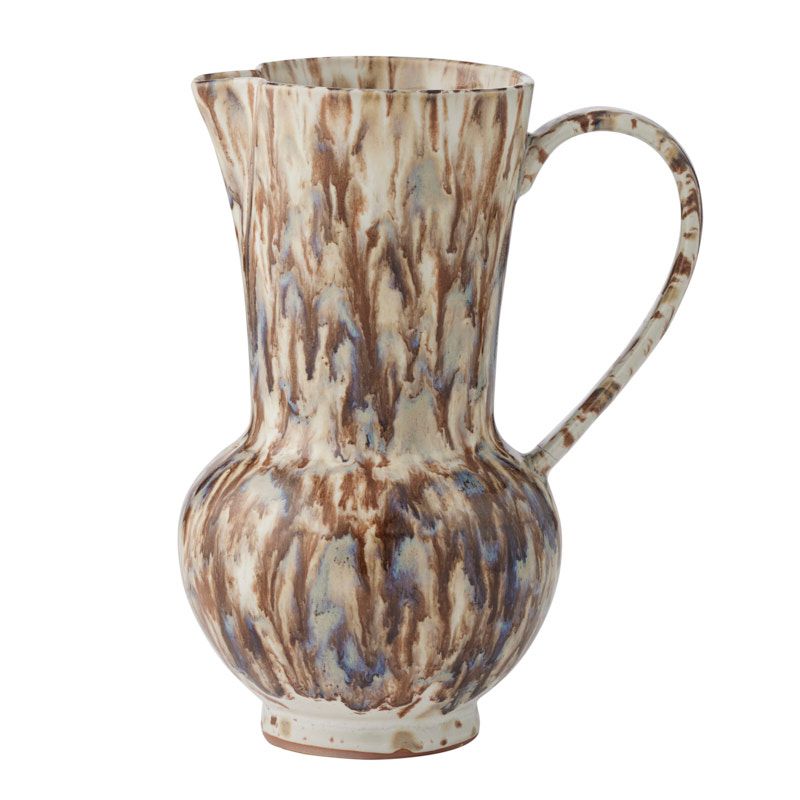 Assemble Dakota Ceramic Jug Ivory/Chocolate
