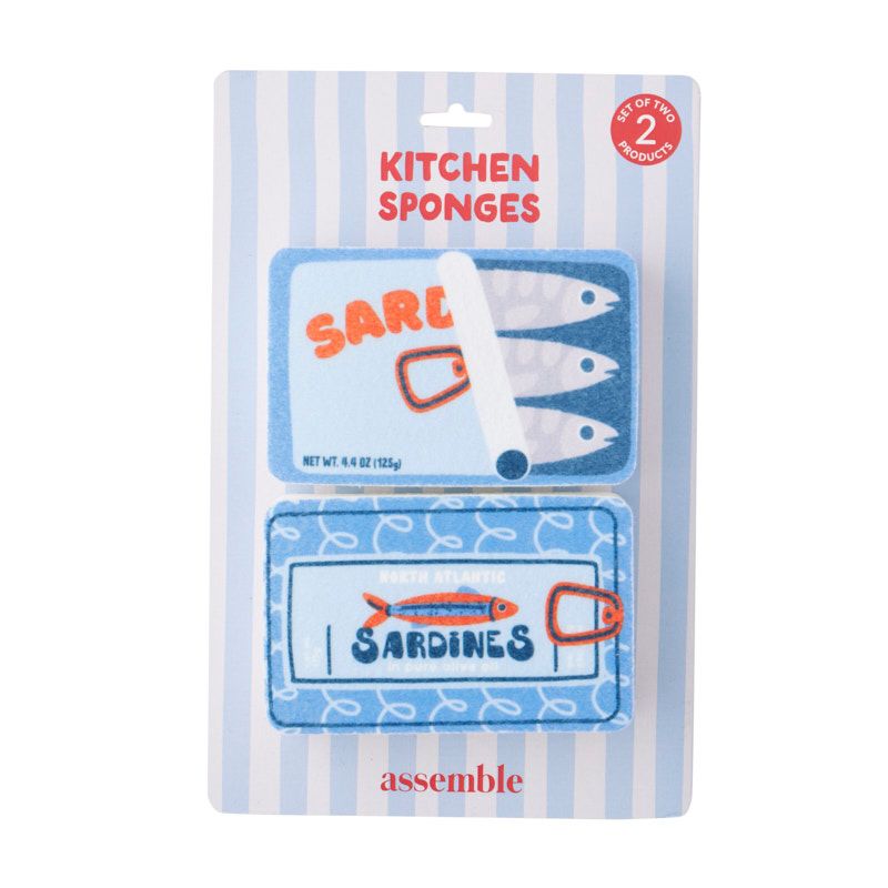 Assemble Tinned Sardines Set of 2 Scouring Pads