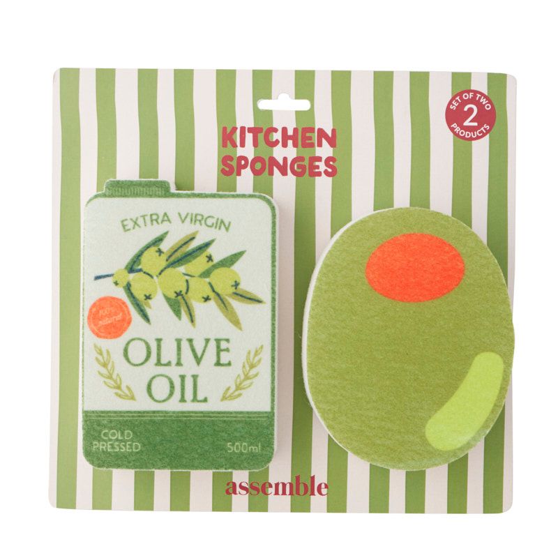 Assemble Olive Oil Set of 2 Scouring Pads