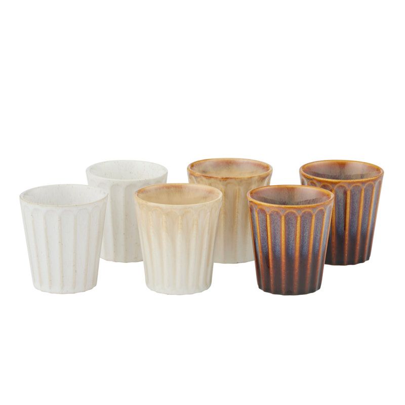 Assemble Vail Set of 6 Ceramic Macc Cup Natural