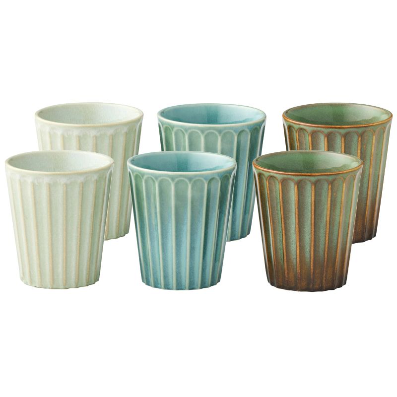 Assemble Vail Set of 6 Ceramic Latte Cup Ocean