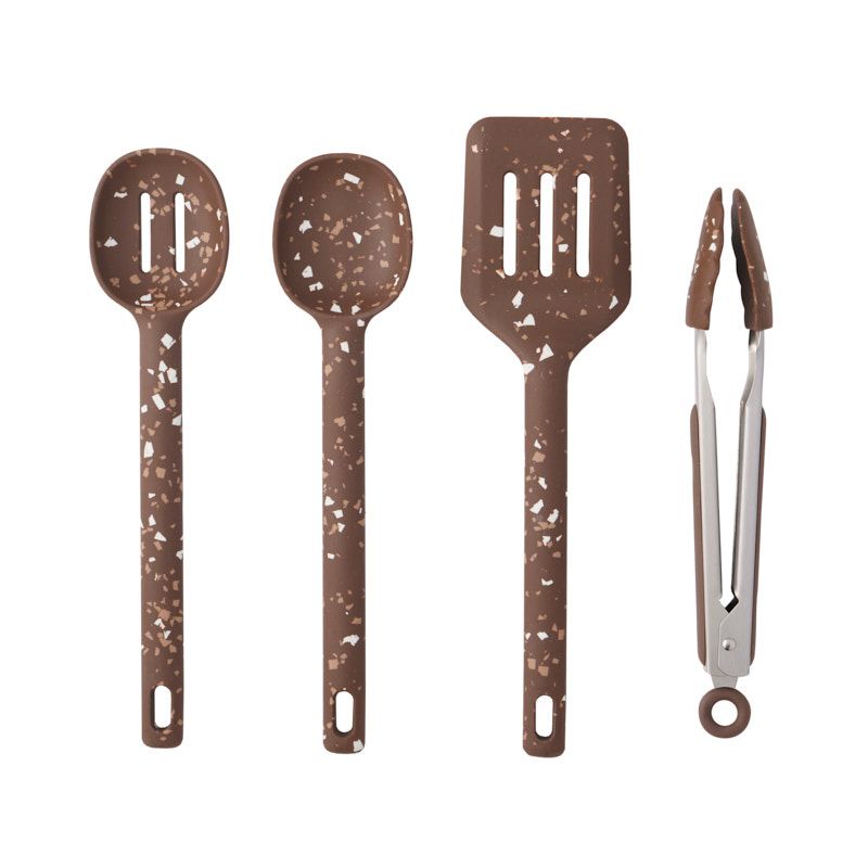 Assemble Gem 4pc Silicone/Stainless Steel Tool Set Cocoa