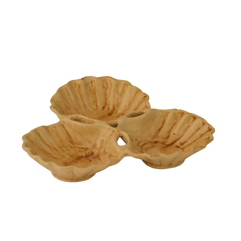 Assemble Vitti Ceramic Divided Dish Tan