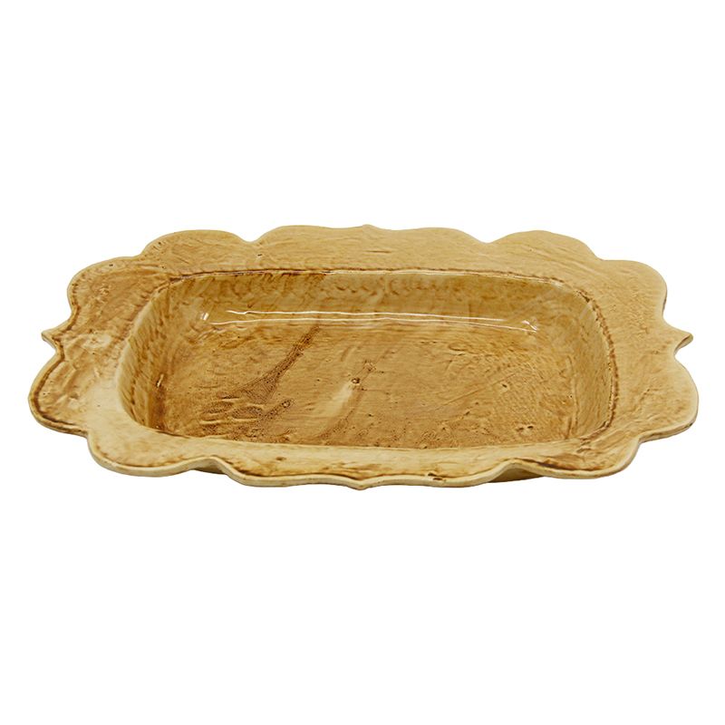Assemble Vitti Ceramic Serve Platter 37x27cm Tan