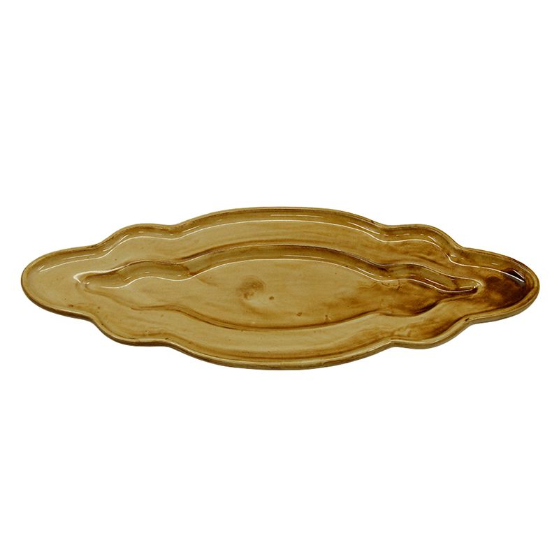 Assemble Vitti Ceramic Serve Dish Tan