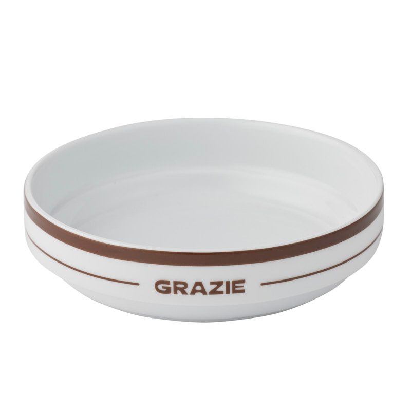 Assemble Grazie Ceramic Bowl 20x5.5cm Cocoa