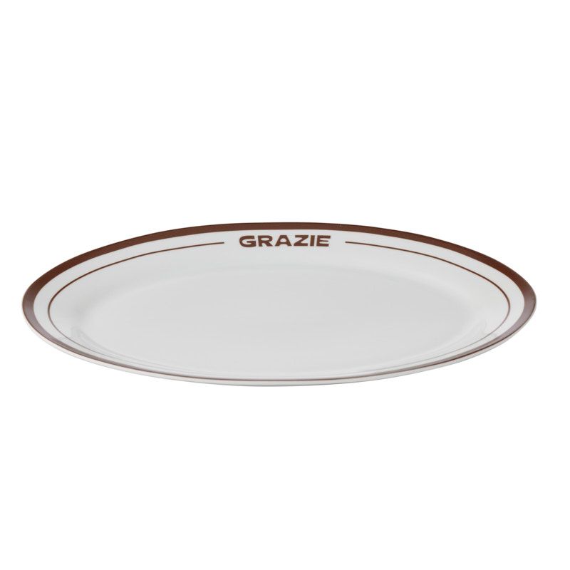 Assemble Grazie Ceramic Oval Platter Cocoa