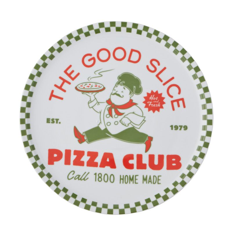 Assemble Pizza Club Ceramic Round Platter