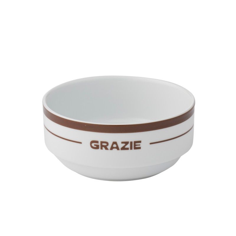 Assemble Grazie Ceramic Bowl 14x6.5cm Cocoa