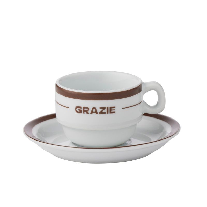 Assemble Grazie Ceramic Espresso Cup & Saucer 80ml
