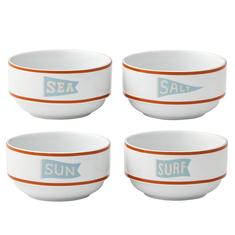 Goldy Gifts Surf Club Ceramic Bowl 4 Assorted
