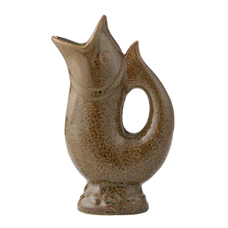 Coast To Coast Pescado Ceramic Jug Olive