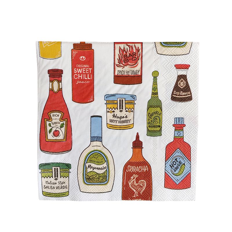 Assemble Condiments 20pk 3 Ply Napkin Multi