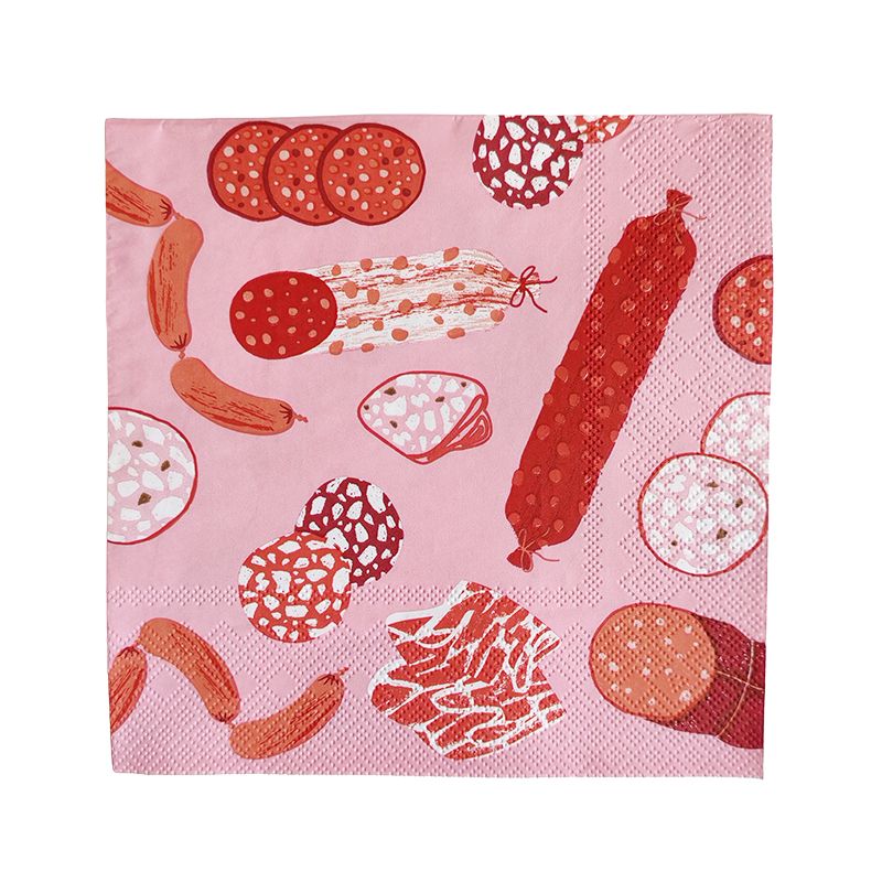 Assemble Charcuterie 20pk 3 Ply Napkin Pink