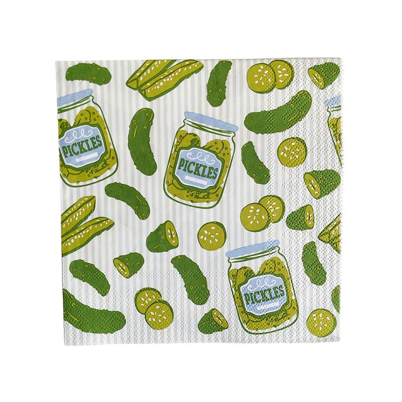 Assemble Pickles 20pk 3 Ply Napkin Green