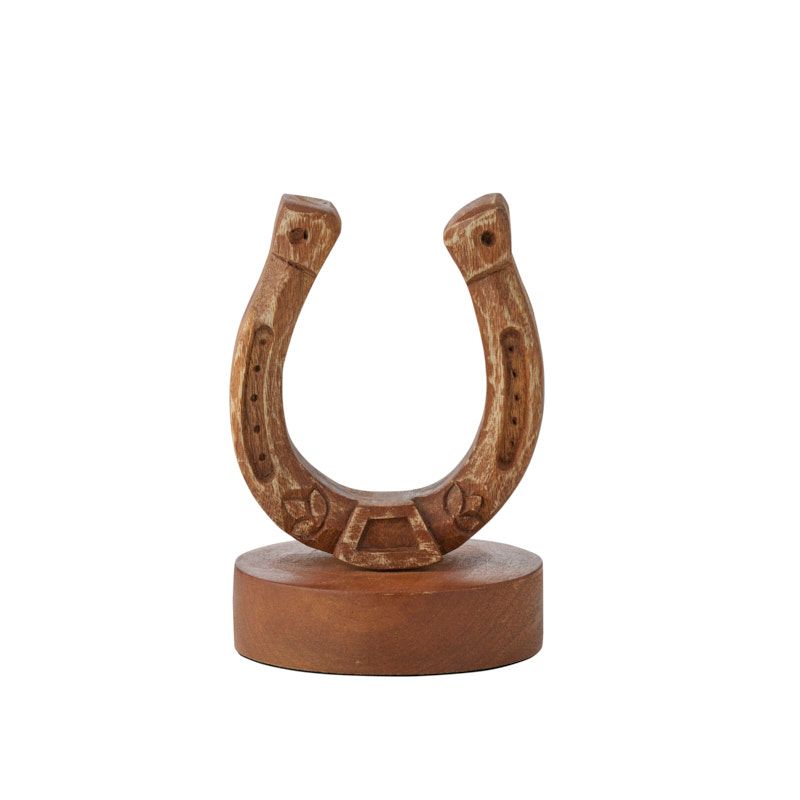 Coast To Coast Horsehoe Wood Sculpture Natural