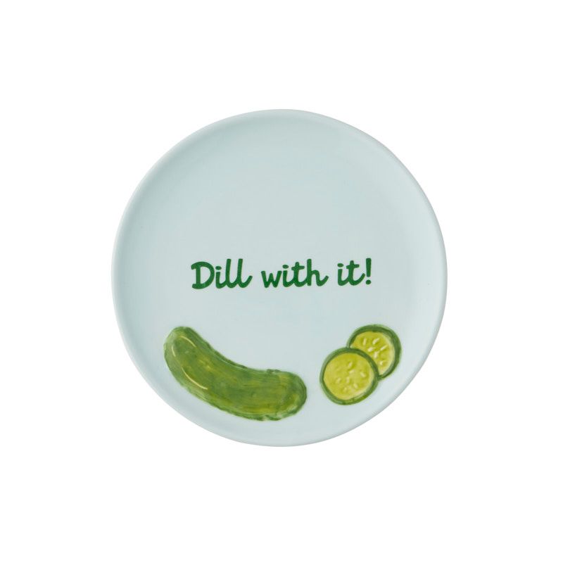 Assemble Dill with It Ceramic Plate Olive
