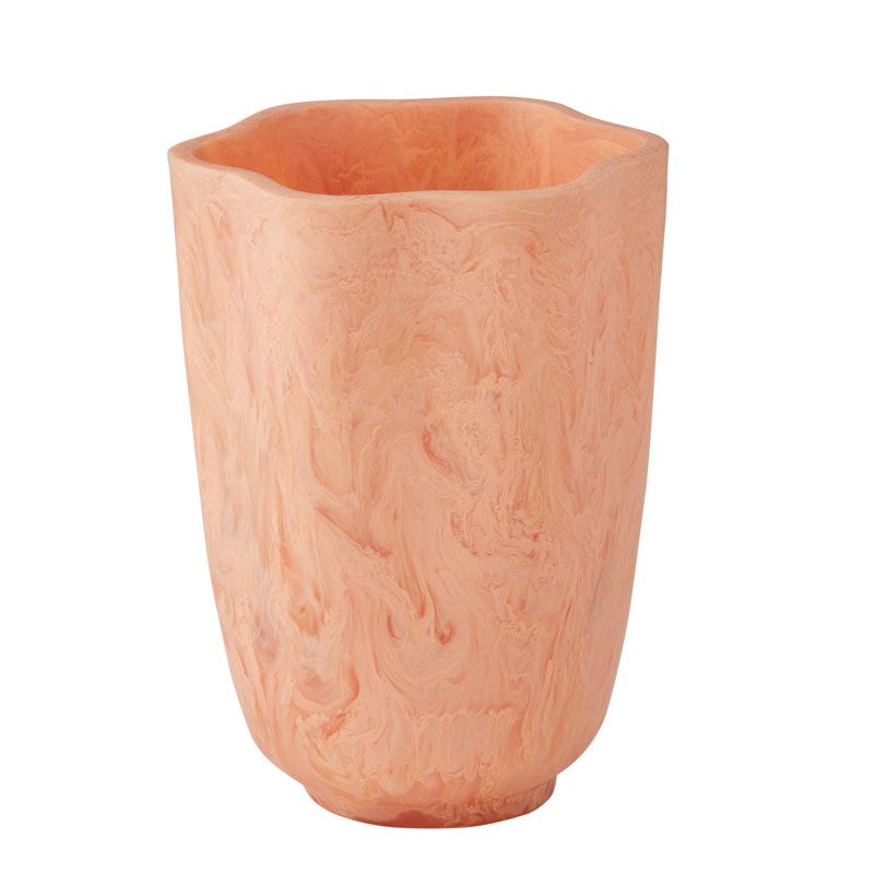 Assemble Riley Resin Vase Peach