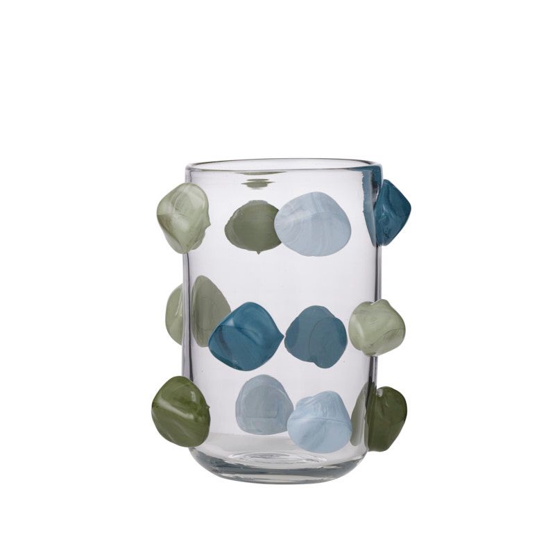 Coast To Coast Miles Glass Vase 17x20cm Clear/Ocean