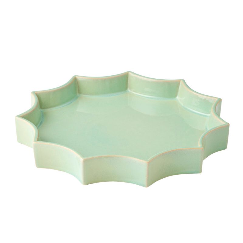 Coast To Coast Helios Ceramic Platter Mint