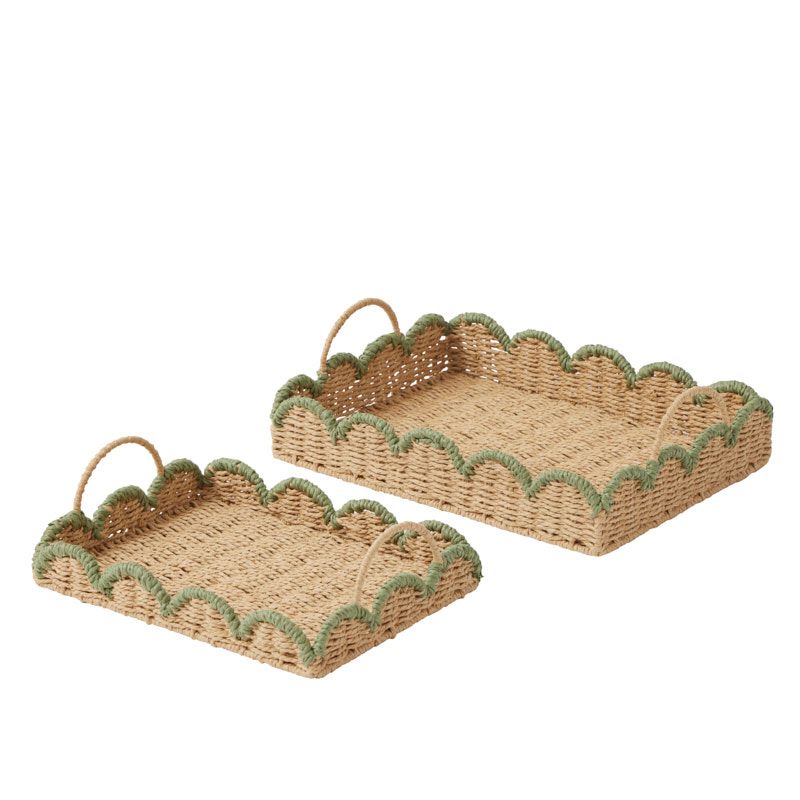 Coast To Coast Martha Set of 2 Paper Rectangle Trays