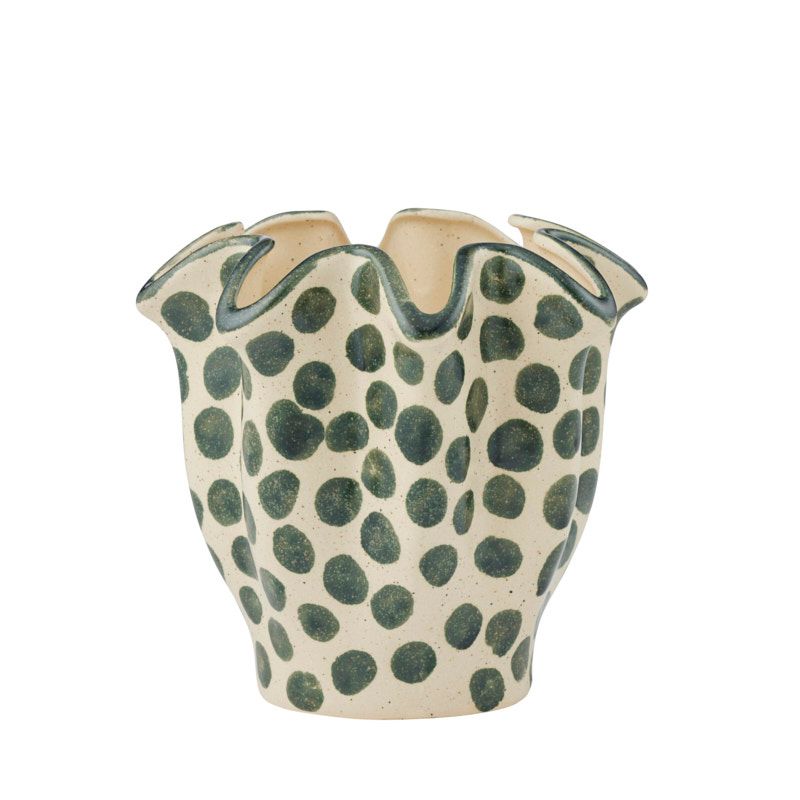 Coast To Coast Brun Ceramic Pot Ivory/Green