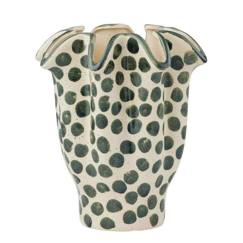 Coast To Coast Brun Ceramic Vase Ivory/Green