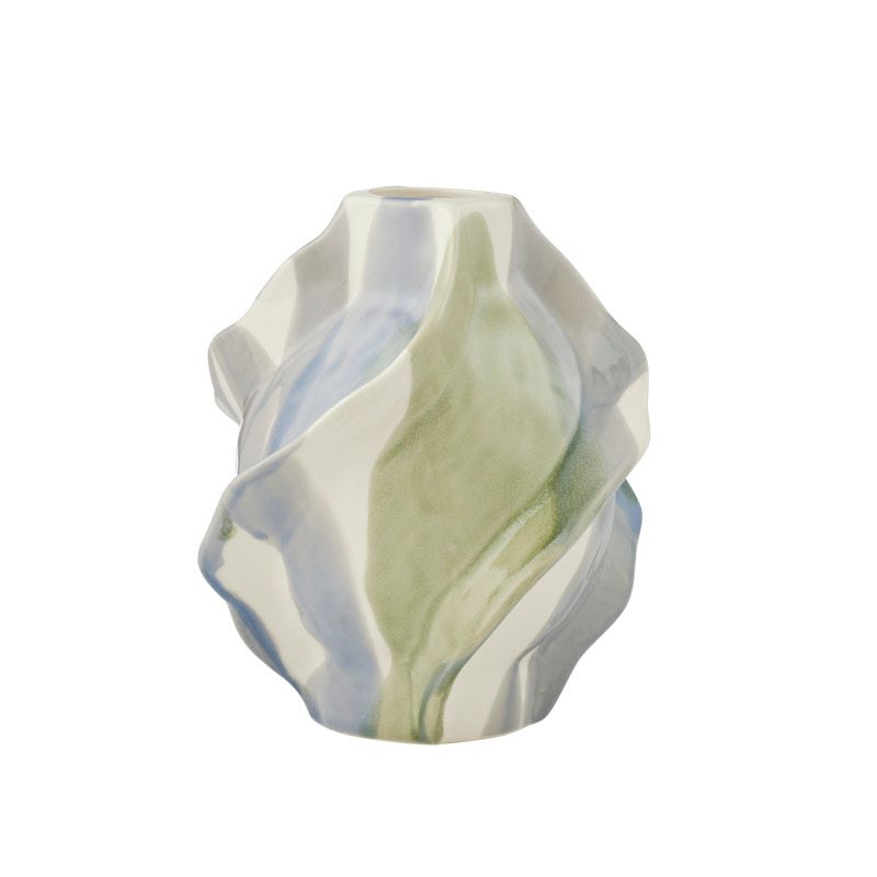 Coast To Coast Clio Ceramic Vase 18.5x23cm Sage/Blue